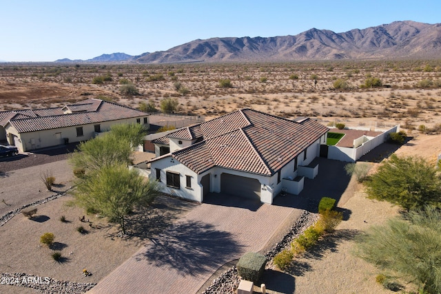 aerial view featuring a mountain view