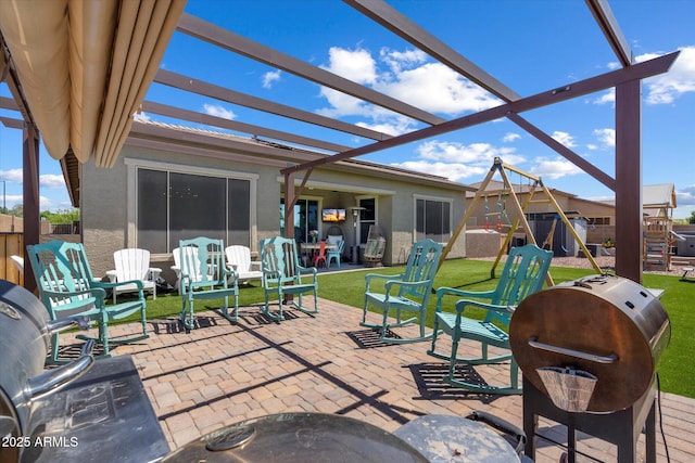 view of patio / terrace with a playground