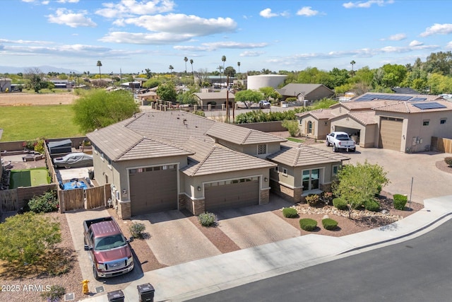 drone / aerial view with a residential view