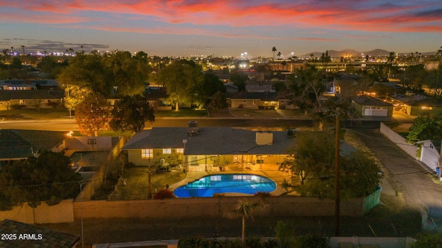 view of pool featuring a fenced in pool