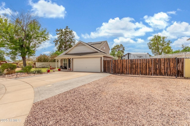 2508 N Karen Dr, Chandler, AZ 85224 - view of front facade featuring driveway, solar panels, and an attached garage