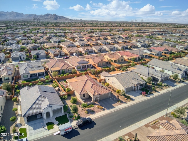 bird's eye view featuring a mountain view