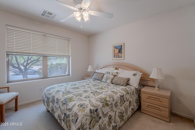 14806 E Lookout Ledge, Fountain Hills, AZ 85268 - bedroom featuring light colored carpet, baseboards, and a ceiling fan