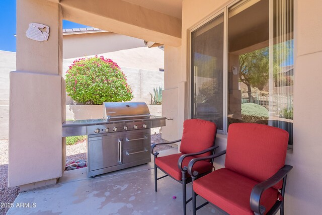 14806 E Lookout Ledge, Fountain Hills, AZ 85268 - view of patio featuring fence and area for grilling