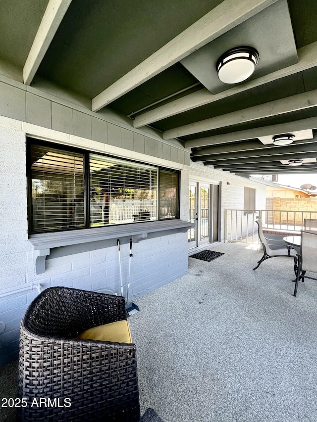 view of patio featuring area for grilling