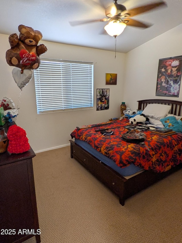11424 S Obispo Dr, Goodyear, AZ 85338 - carpeted bedroom featuring baseboards and a ceiling fan