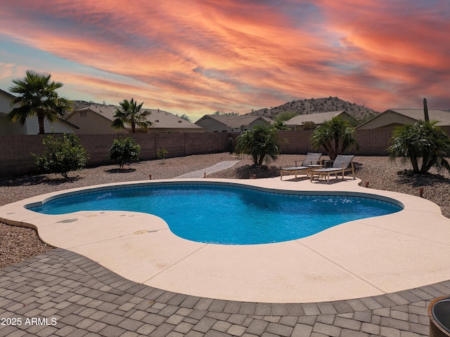 11424 S Obispo Dr, Goodyear, AZ 85338 - view of swimming pool with a patio and a fenced backyard