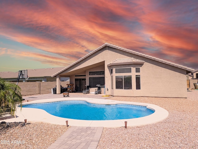 11424 S Obispo Dr, Goodyear, AZ 85338 - view of swimming pool featuring a patio area and fence