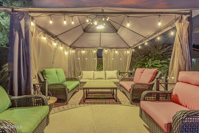 view of patio / terrace featuring an outdoor living space