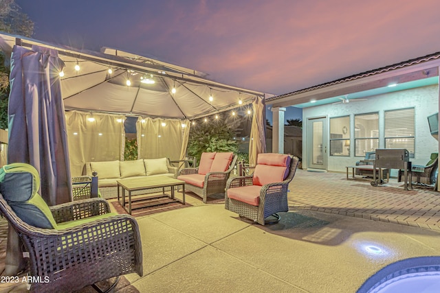 view of patio / terrace with an outdoor hangout area