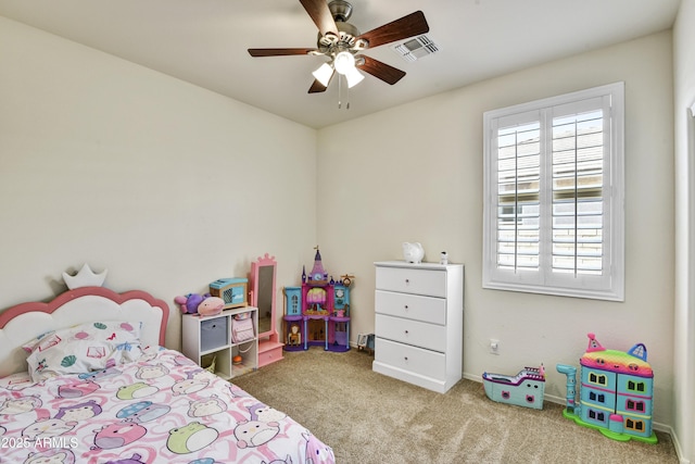 17626 W Paraiso Dr, Surprise, AZ 85387 - bedroom with carpet flooring, ceiling fan, and baseboards