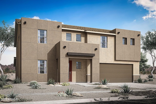 view of front facade with a garage