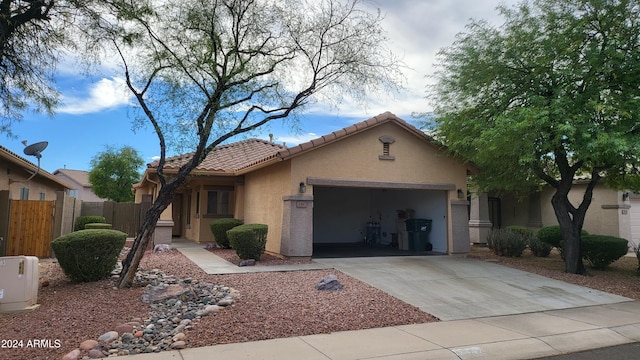 view of front of home featuring a garage