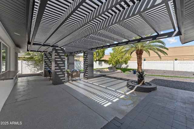 view of patio / terrace with a fenced backyard