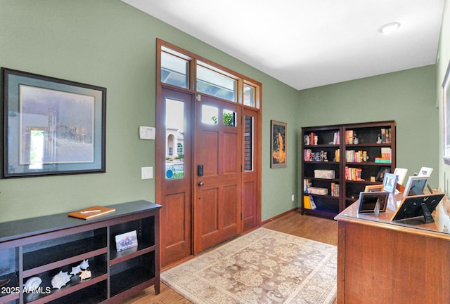 entryway featuring wood finished floors