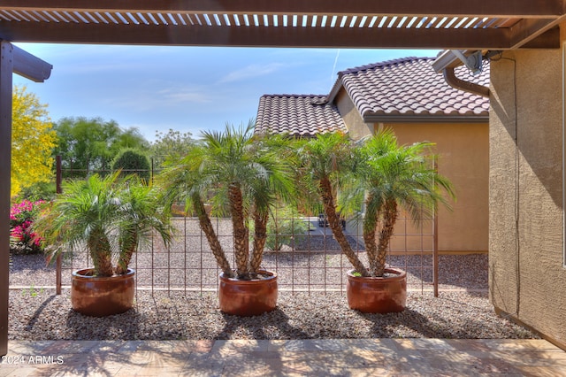 view of patio / terrace with a pergola