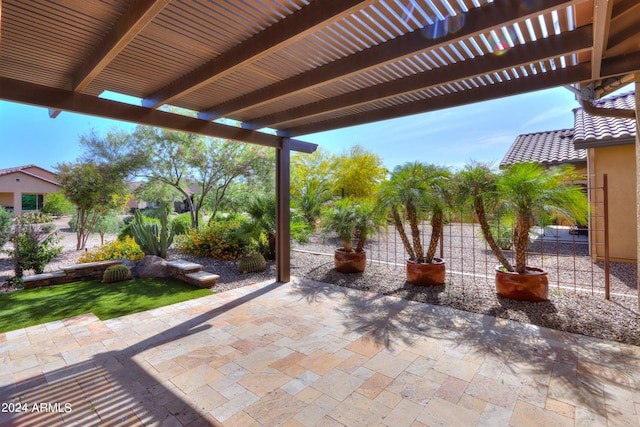 view of patio / terrace with a pergola