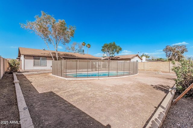 view of pool with a fenced in pool and a fenced backyard