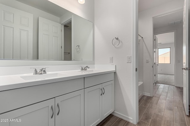 bathroom with vanity