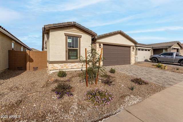 view of front of house featuring a garage