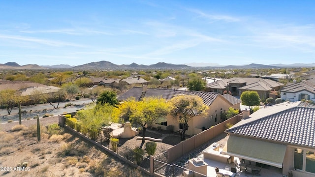 view of mountain feature with a residential view