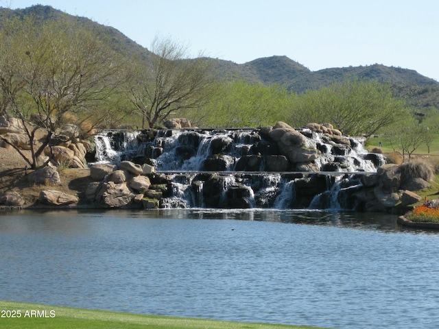 property view of water featuring a mountain view