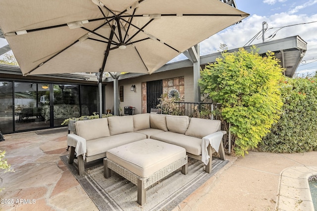 view of patio / terrace with an outdoor hangout area