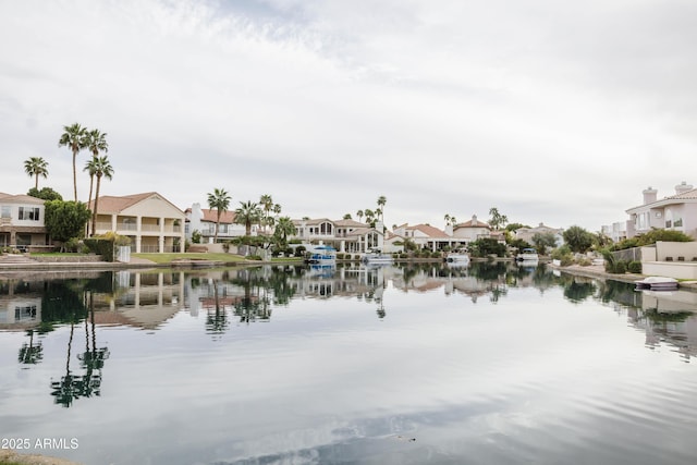 water view featuring a residential view