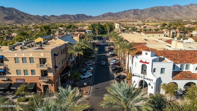 bird's eye view featuring a mountain view