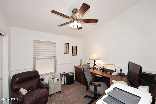 4506 E Lone Cactus Dr, Phoenix, AZ 85050 - carpeted office with ceiling fan
