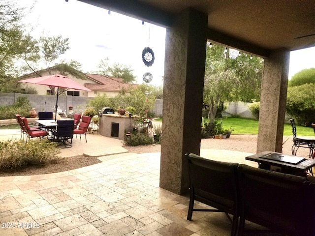 view of patio / terrace with area for grilling