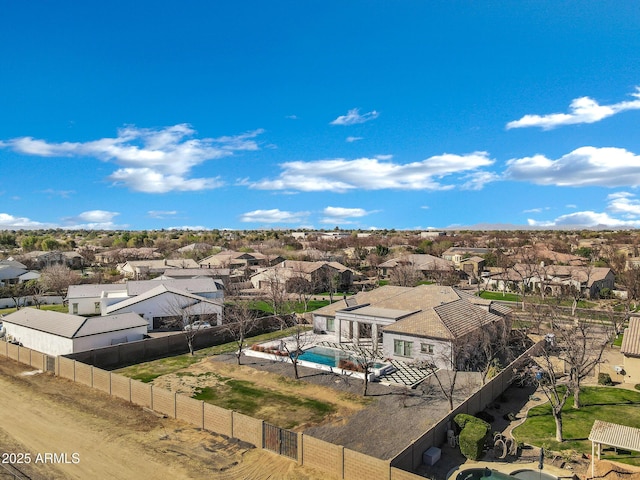 bird's eye view featuring a residential view