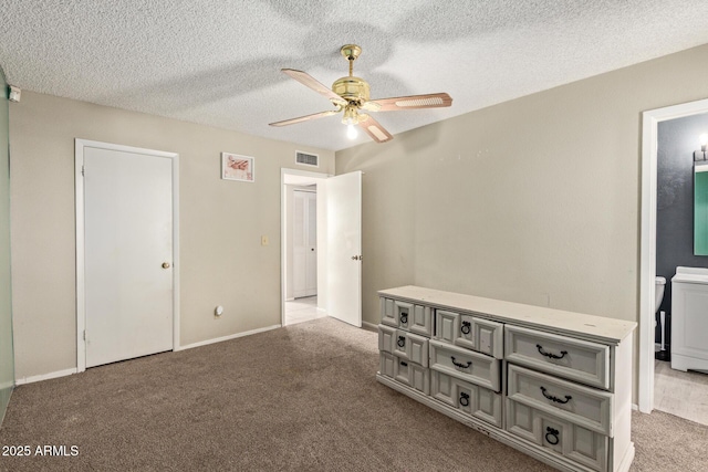 4624 S Fair Ln, Tempe, AZ 85282 - unfurnished bedroom featuring carpet flooring, a textured ceiling, and ceiling fan