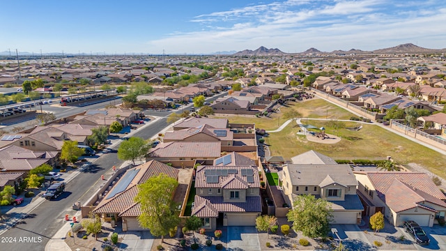 aerial view featuring a mountain view