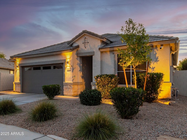 view of front of house featuring a garage