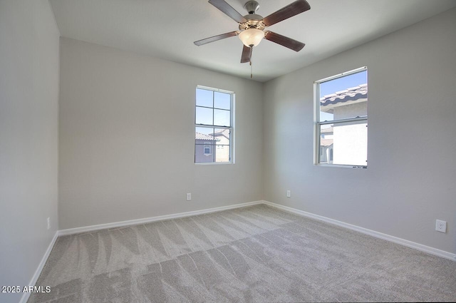 4242 E Erie St, Gilbert, AZ 85295 - carpeted spare room with plenty of natural light, ceiling fan, and baseboards
