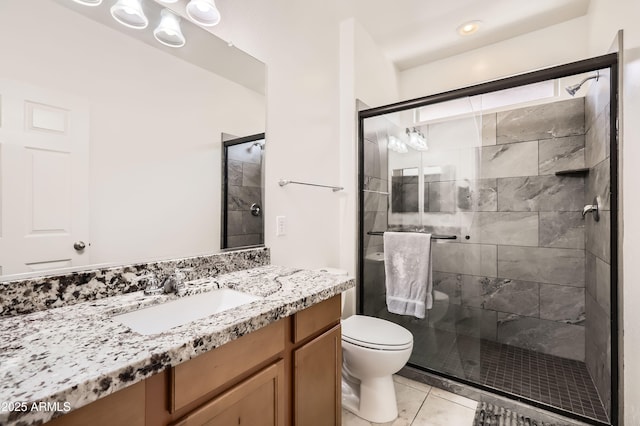 7665 W Fetlock Trl, Peoria, AZ 85383 - full bathroom featuring vanity, a stall shower, and tile patterned floors