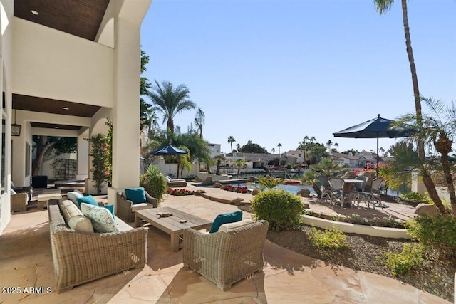 view of patio / terrace featuring outdoor lounge area