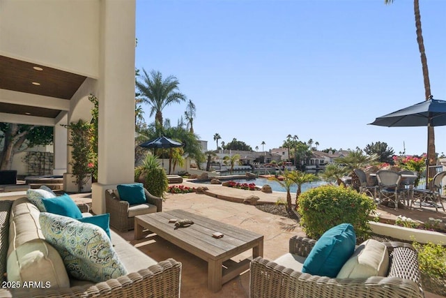 view of patio / terrace featuring outdoor lounge area