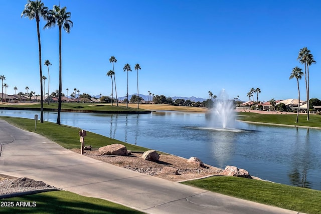 view of water feature