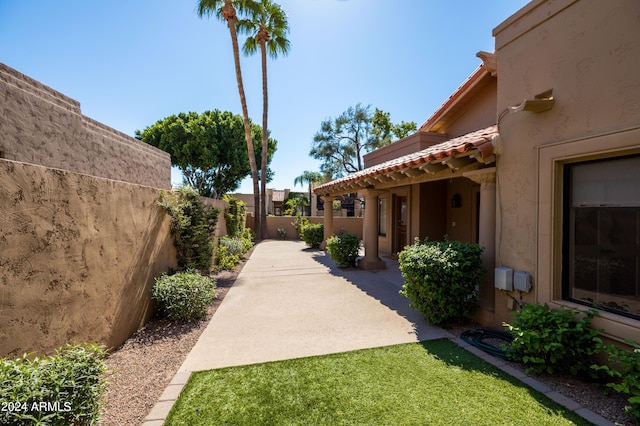 exterior space with a patio