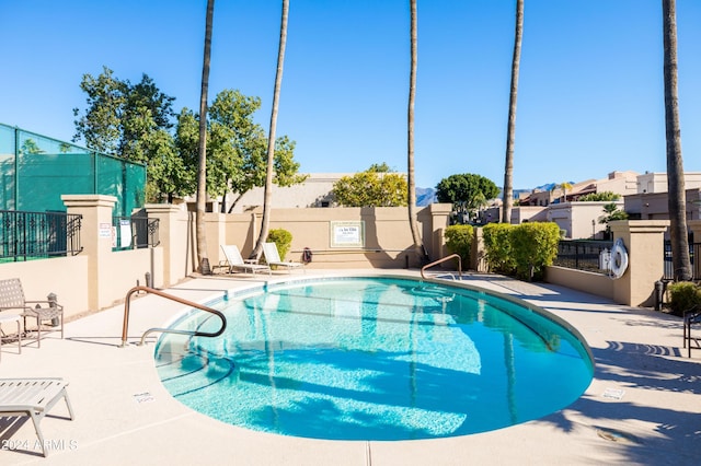 view of pool with a patio