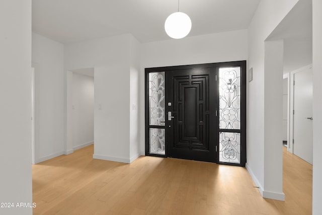 entrance foyer featuring light hardwood / wood-style flooring