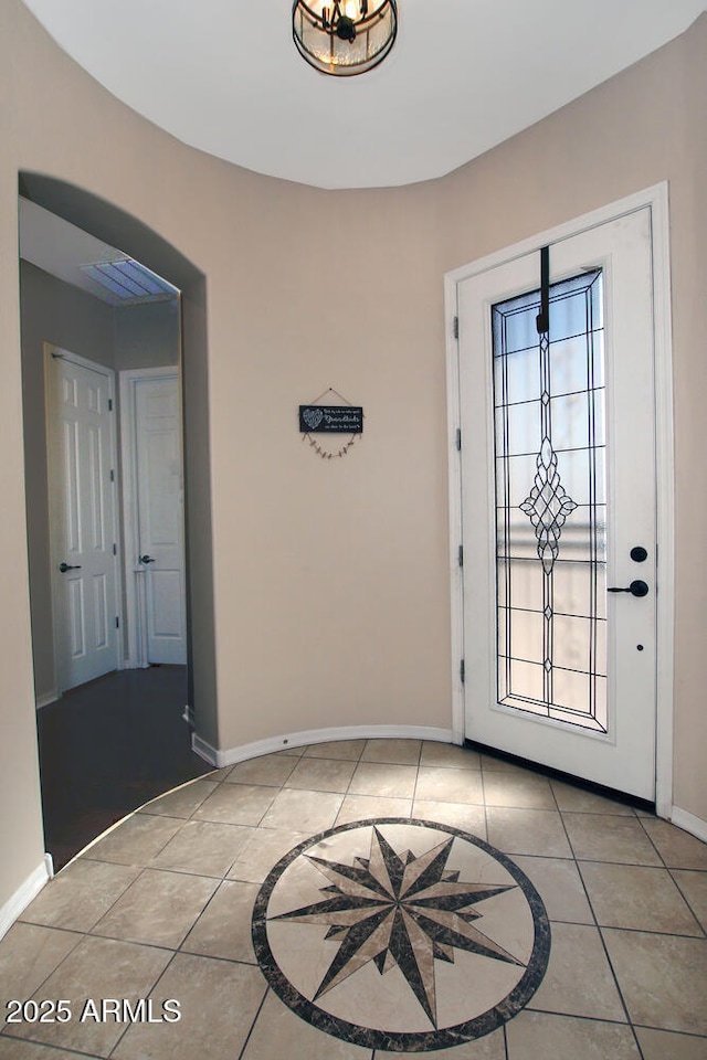 view of tiled entryway