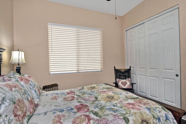 bedroom with a closet