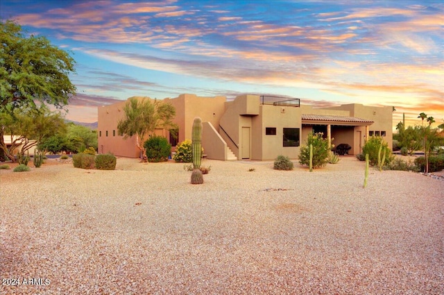 view of adobe home