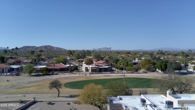 bird's eye view featuring a mountain view