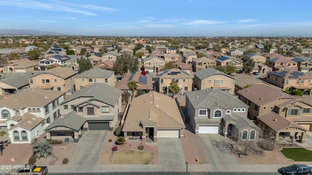 aerial view with a residential view