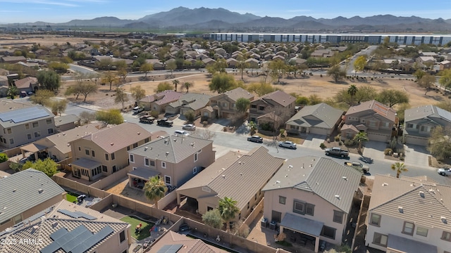 bird's eye view with a residential view and a mountain view