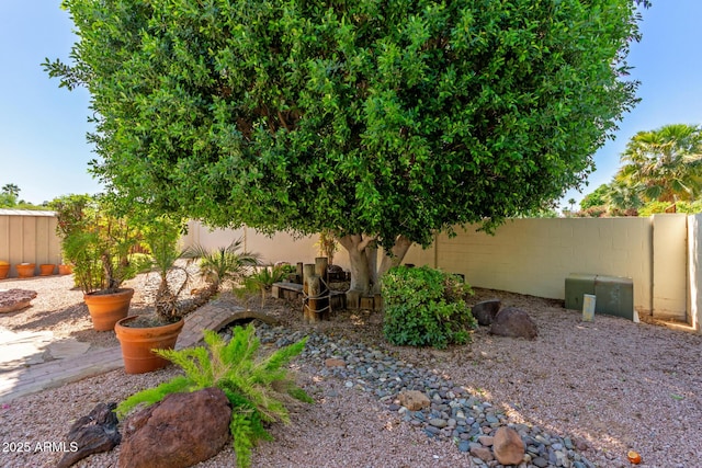 view of fenced backyard